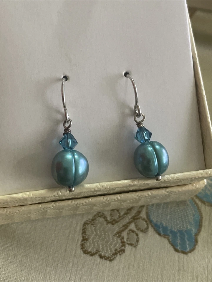 PENDIENTES GANCHO HONORA PLATA ESTERLINA 925 PERLAS 10MM Foto 1 de 4