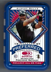 ALBERT BELLE 1997 DONRUSS PREFERRED COLLECTIBLE TIN EMPTY NO CARDS CHI WHITE SOX - Picture 1 of 4