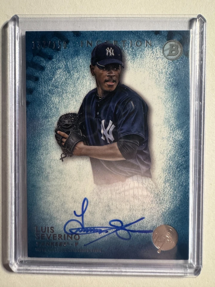 K306,523 - 22015 Bowman Inception Prospect Auto Blue #PALS Luis Severino #/150 - Image 1 of 1