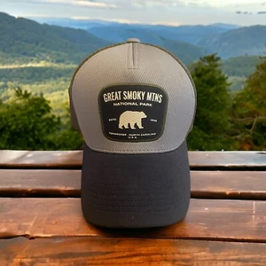 Great Smoky Mountains National Park Camping Hiking Snapback Hat Solid Mesh OSFM - Picture 1 of 8