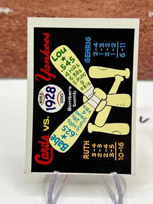 1970 Fleer Laughlin World Series Babe Ruth Lou Gehrig 1928 World Series #25 (C) - Image 1 of 2