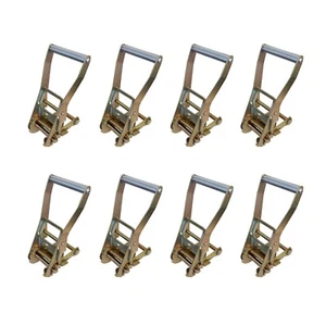 8 Pack 2" Long Handle Ratchet Buckle for Tow Truck Tow Dolly Trailer Powersports - Foto 1 di 7
