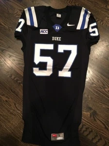 Game Worn Duke Blue Devils Football Jersey Used Nike #57 Size L - Picture 1 of 3