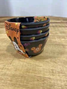 Juego de 4 mini cuencos de bambú Ramekin de Disney Halloween Mickey, nuevos - Imagen 1 de 10