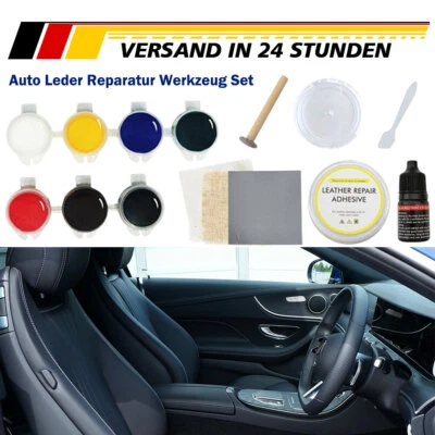 6 Farben Lederreparatur Creme Kunstleder Reparaturset für Risse Löcher Autositz - Bild 1 von 4