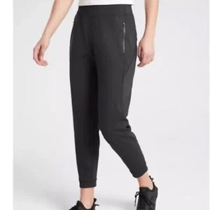 Athleta Courtside Trouser Zip Pocket Jogger Pants, Black, Size MEDIUM NEW - Picture 1 of 2