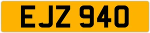EJZ 940 E 3x3 DATELESS PRIVATE NUMBER PLATE EM EMM EMMA EVE EVA EUAN ERIC ELA ED - Picture 1 of 1
