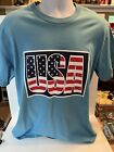 USA  red white and blue flag T-shirt 