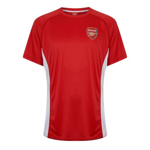 Source Lab Mens Arsenal FC Poly T-Shirt Licensed Short Sleeve Crew Neck