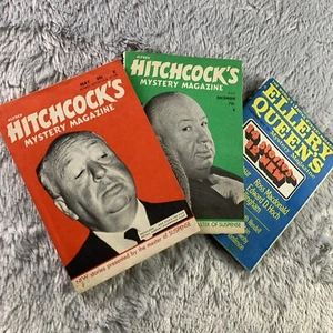Vintage Mystery Magazine Lot Alfred Hitchcock Ellery Queen May Dec 1971 Feb 1974 - Foto 1 di 19