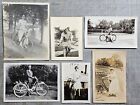 Women in Early 20th Century bicycle photos, 6 items