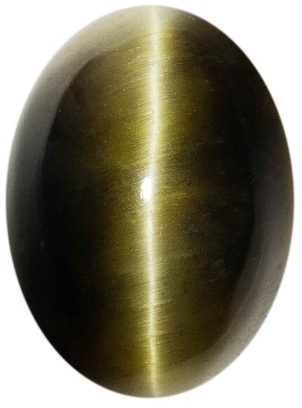Natural Extra Fine Deep Green Cat's Eye - Oval Cabochon - South Africa - AAA+ Gr - Image 1 of 1