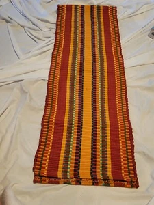 Crate & Barrel Table Runner Bali 100% cotton Runner 13.5x90 EUC bold colors - Picture 1 of 2