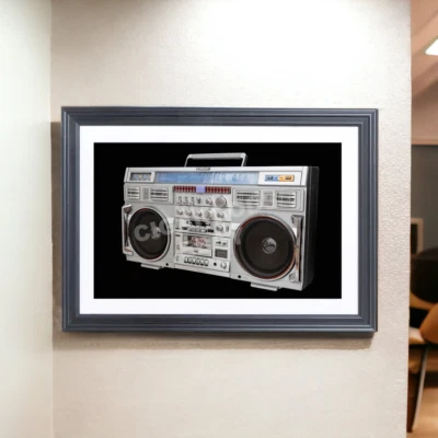 Póster Conion C100F 17x11 de colección años 80 Boombox Ghetto Blaster impresión artística estéreo Foto 1 de 4