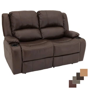 RecPro Charles 58" Powered Double RV Wall Hugger Recliner Sofa Loveseat - Picture 1 of 37