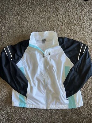 Vintage Champion White & Blue Tracksuit Jacket Women’s Size Large, Used. - Image 1 of 4