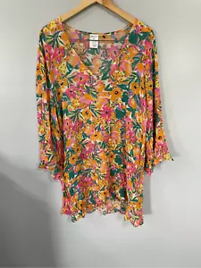 Anne Cole Womens M/L Sunshine Floral Swim Coverup Brand New - Picture 1 of 5