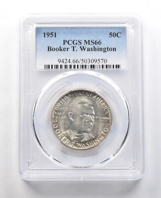 1951 Booker T Washington Commemorative Half Dollar MS66 PCGS *8890 - Image 1 of 3