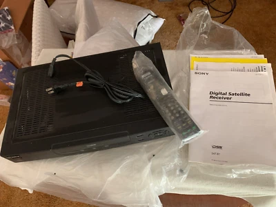  Receptor de satélite digital Sony SAT-B1 de colección (1995) + control remoto + manuales + VHS Foto 1 de 4
