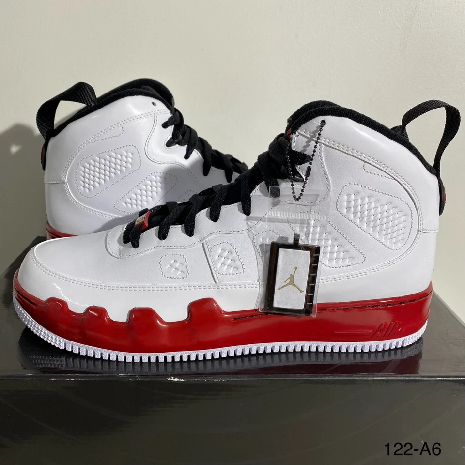 Talla 12.5 - Zapatilla Nike Air Jordan Fusion 9 Blanco Rojo 352753-102 ¡NUEVA Envío Rápido! Foto 1 de 4