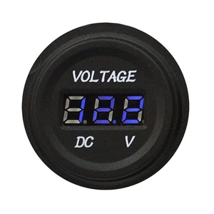 12V/24V Voltmeter Batteriemonitor Spannungsmesser LED blau - Bild 1 von 3