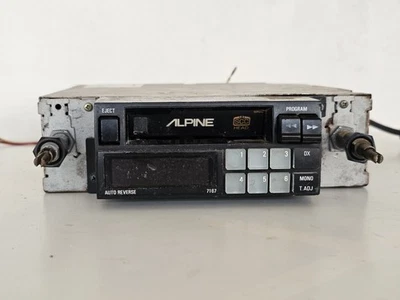 Alpine 7167 Dual Post Cassette Player Receiver Car Stereo Old School Vintage - Image 1 of 4