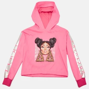 Fendi Kids Pink Nicki Minaj Print Jersey Hoodie 10 Yrs - Picture 1 of 8