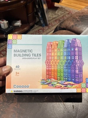 Coodoo Magnetic Building Tiles-40 Piece Set - New & Sealed - Open Ended Play - Image 1 of 4