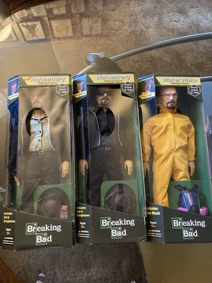 3 件套 Breaking Bad Talking 17 英寸海森堡动作玩偶 SDCC 预览版 全新 — 第 1/4 张图片
