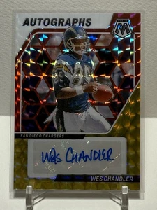 2024 Mosaic Wes Chandler Auto Choice Fusion Red & Yellow Prizm #AM-WCR Chargers - Bild 1 von 6