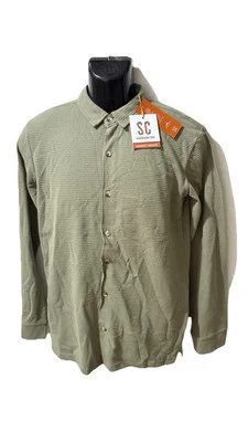 NWT Sovereign Code Men's Mick Woven Shirt, Light Olive, Long Sleeve Size Xl#17 - Image 1 of 4