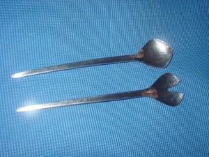 JUEGO SERVIDOR ENSALADA ACO NOBRE 11" PC MERIDIONAL ACERO INOXIDABLE MODERNO MEDIADOS DE SIGLO - Imagen 1 de 4