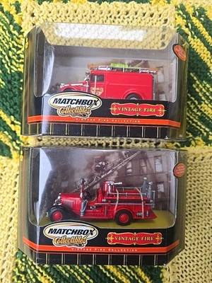 Matchbox Collectibles Vintage Fire 1937 GMC Rescue Squad & 1932 AA Open Cab  - Image 1 of 2