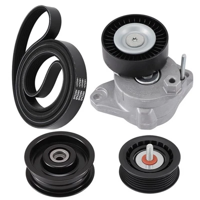 Engine Drive Belt Tensioner & Idler Pulley Serpentine Belt kit Fit Mercedes-Benz Foto 1 de 4