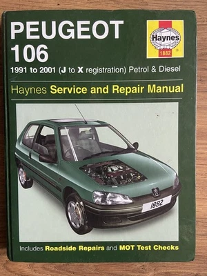 PEUGEOT 106 GTi RALLYE 1.0 1.1 1.3 1.4 1.6 1991-2001 HAYNES MANUAL VGC - Image 1 of 4