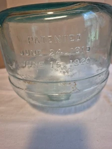 Alte antike 1919 1920 blau grüne Petroleum Herd Heizöl Dose Flasche  - Bild 1 von 21