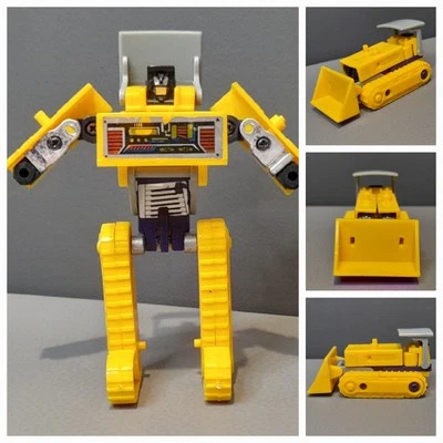 Vintage TRANSFORMERS Bonecrusher 4" Transforming Bulldozer Robot Action Figure - Image 1 of 4