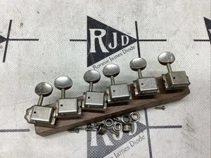 Fender Vintage Style Deluxe Tuners Tuning Pegs Heads In Line Relic Nickel - Picture 1 of 2