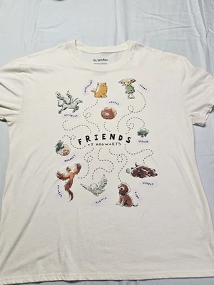 Camiseta Harry Potter Friends at Hogwarts XL Beige Manga Corta. Foto 1 de 4