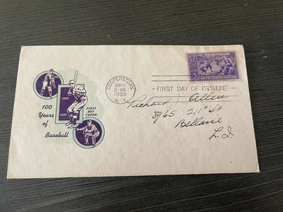 FIRST DAY OF ISSUE POSTAGE STAMP - Baseball 3 Cent - Postmarked Cooperstown NY - Image 1 of 4