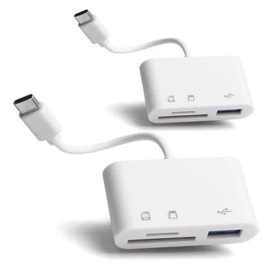 [Paquete de 2] Lector de Tarjetas SD para Android, Adaptador de Tarjeta Micro SD a USB, USB C SD  Foto 1 de 4
