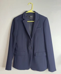 J. Crew Four Season Stretch Regent Blazer Size 2 Navy Single Button Lined - Picture 1 of 11