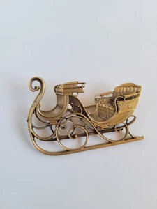 Vintage Shelburne Museum viktorianische Winterschlitten Brosche Geschenkeladen Souvenir  - Bild 1 von 7