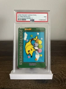 Pokemon 1998 Flying Pikachu Bandai Sealdass Series 3 PSA 7 - Picture 1 of 2