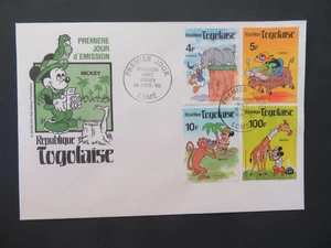 Republic of Togo Disney Mickey and Friends on 2 FDC Unaddressed - Picture 1 of 2