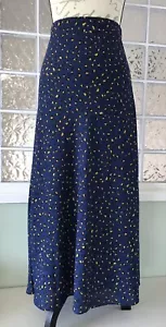 BB DAKOTA x STEVE MADDEN NWT Blue Yellow Cheetah Print Maxi Pull On Skirt S - Picture 1 of 10