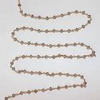 Smoky Quartz Faceted Rondelle Bead 3Mm 6Mm 24K Gold Plated Rosary Necklace Chain