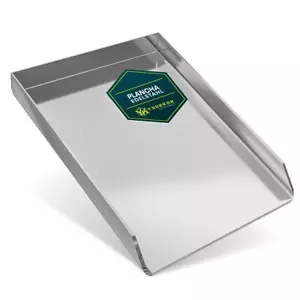 Grillplatte Plancha 30 x 40 x3,5 cm 4mm Stark Edelstahl passend für Webergrill - Bild 1 von 11