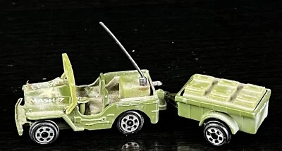 Vintage Zylmex T432 US Army Military Jeep With Trailer MASH Diecast 1:87 - Image 1 of 4
