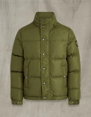 Chaqueta acolchada Belstaff para hombre cúpula verde relleno pequeña UK36 IT46  Foto 1 de 4